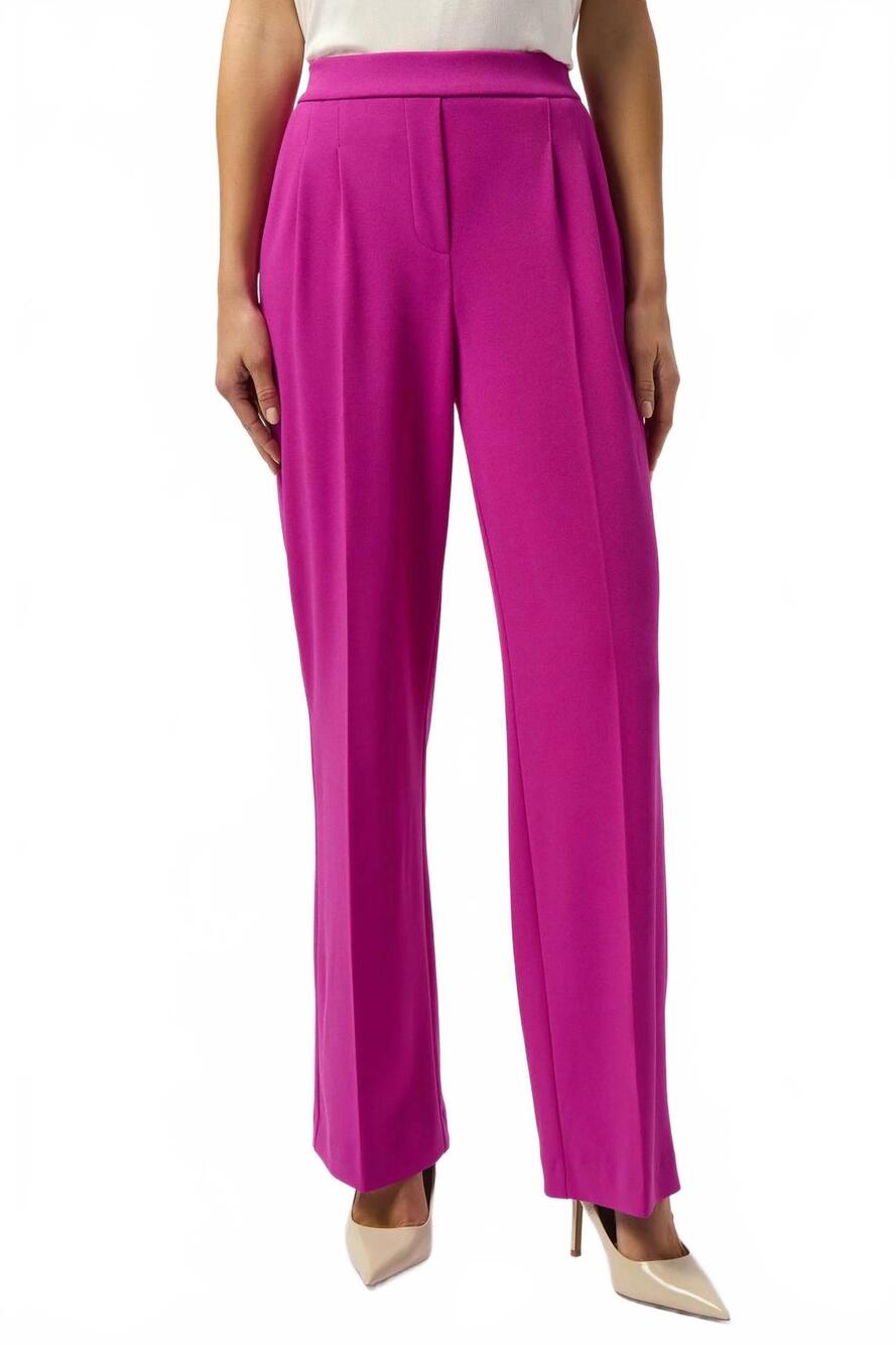 NEW JOSEPH RIBKOFF pleated pull on wide leg trouser pant in cosmos